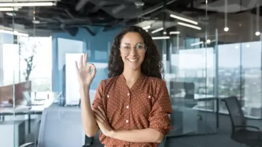 An SEO in her Office